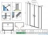 Radaway Nes 8 Dwd II drzwi wnękowe 160cm W2 przejrzyste 10081093-01-01/10080167-01-01